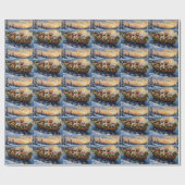 Cockapoo Weihnachtsboot Urlaub Geschenkpapier (Flach)