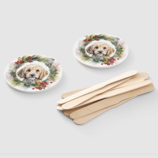 Cockapoo Weihnachtsfeier Festliche Jungfrau Fächer (Non-assembled)