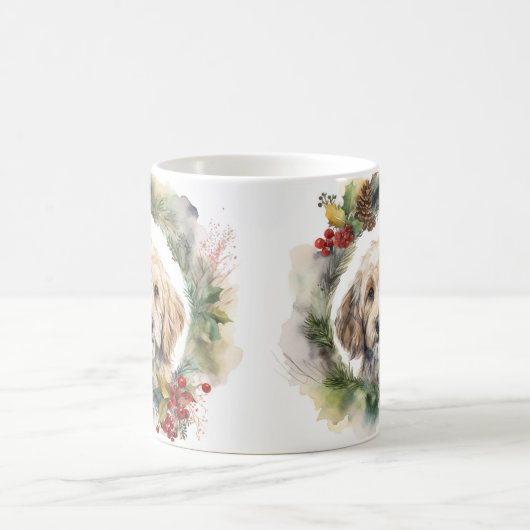 Cockapoo Weihnachtsfeier Festliche Jungfrau Kaffeetasse (Mittel)