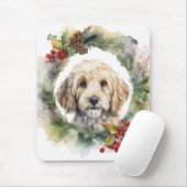 Cockapoo Weihnachtsfeier Festliche Jungfrau Mousepad (Mit Mouse)