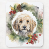 Cockapoo Weihnachtsfeier Festliche Jungfrau Mousepad (Vorne)