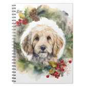 Cockapoo Weihnachtsfeier Festliche Jungfrau Notizblock (Vorderseite)
