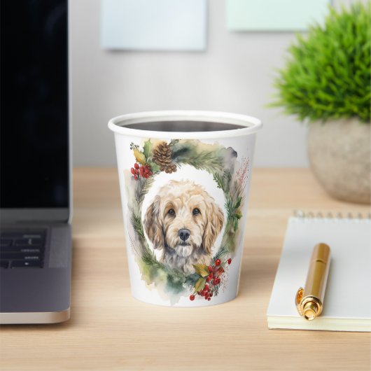 Cockapoo Weihnachtsfeier Festliche Jungfrau Pappbecher (InSitu)