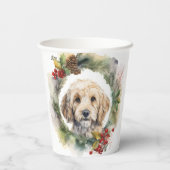 Cockapoo Weihnachtsfeier Festliche Jungfrau Pappbecher (Rückseite)