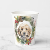 Cockapoo Weihnachtsfeier Festliche Jungfrau Pappbecher (Vorderseite)
