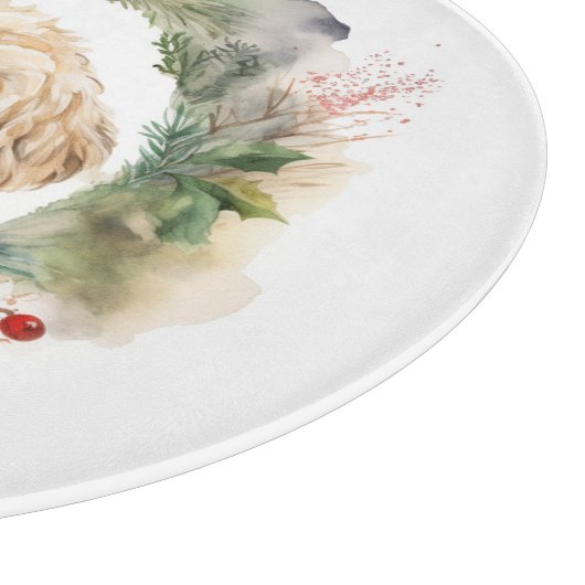 Cockapoo Weihnachtsfeier Festliche Jungfrau Schneidebrett (Ecke)