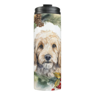 Cockapoo Weihnachtsfeier Festliche Jungfrau Thermosbecher