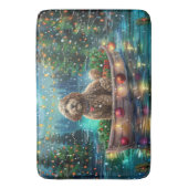 Cockapoo Weihnachtsfest Reise Badematte (Vorderseite Vertikal)