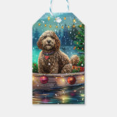 Cockapoo Weihnachtsfest Reise Geschenkanhänger (Vorderseite)