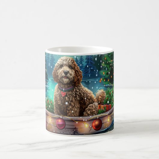 Cockapoo Weihnachtsfest Reise Kaffeetasse (Mittel)