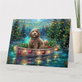 Cockapoo Weihnachtsfest Reise Karte (Vorderseite)