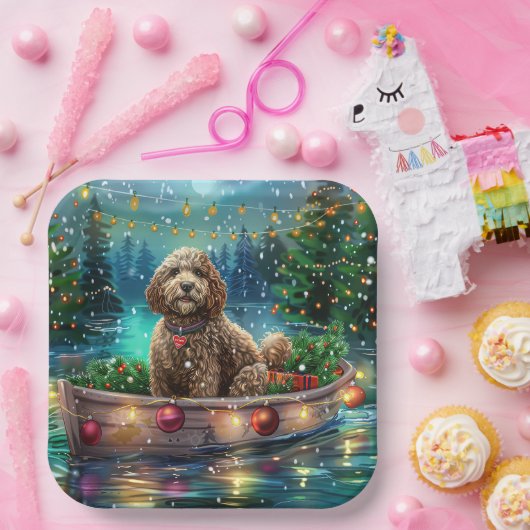 Cockapoo Weihnachtsfest Reise Pappteller (Party)