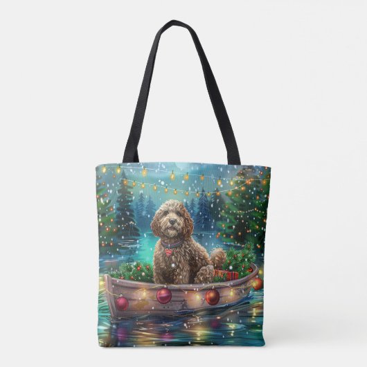 Cockapoo Weihnachtsfest Reise Tasche (Rückseite)