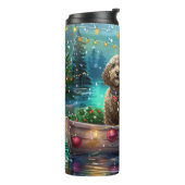 Cockapoo Weihnachtsfest Reise Thermosbecher (Nach links gedreht)