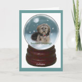 Cockapoo Weihnachtsgeschenke Feiertagskarte (Vorderseite)