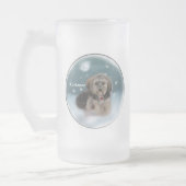 Cockapoo Weihnachtsgeschenke Mattglas Bierglas (Links)
