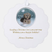 Cockapoo Weihnachtsgeschenke Ornament Karte (Rückseite)