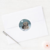 Cockapoo Weihnachtsgeschenke Runder Aufkleber (Umschlag)