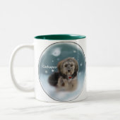 Cockapoo Weihnachtsgeschenke Zweifarbige Tasse (Links)