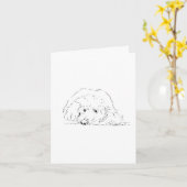 Cockapoo-Welpe, Geschenkideen für Hundebesitzer Karte (Gelbe Blume)
