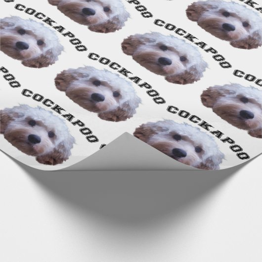 Cockapoo Welpe Geschenkpapier (Ecke)