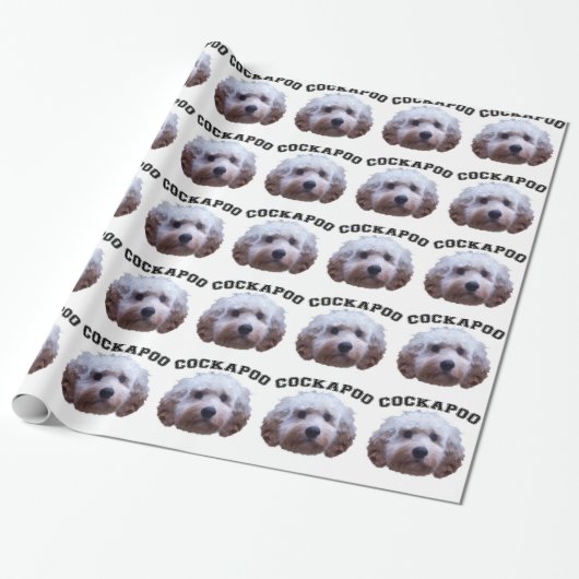 Cockapoo Welpe Geschenkpapier (Ungerollt)