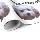 Cockapoo Welpe Geschenkpapier (Rolleneckpunkt)
