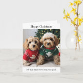 Cockapoo Welpen Weihnachtskarte Karte (Gelbe Blume)