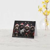 Cockapoo Welpen Weihnachtskarte Karte (Gelbe Blume)