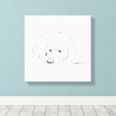 Cockapoo-Welpenposter, Geschenkideen für Hundebesi Leinwanddruck (Insitu (Holzboden))