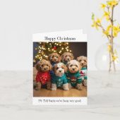 Cockapoo Welppy Little Weihnachtskarte Karte (Gelbe Blume)