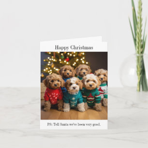 Cockapoo Welppy Little Weihnachtskarte Karte