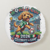 Cockapoo-Weltmeisterschaft 2026 Rundes Kissen (Rückseite)