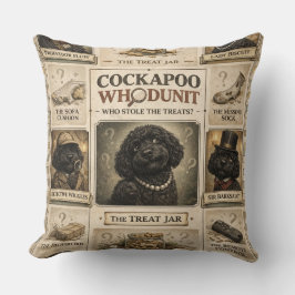 Cockapoo Whodunit-Kissen | Lustiges Hundegeschenk Kissen