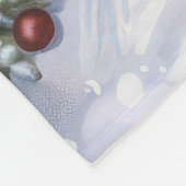 Cockapoo Winter Wunderland Weihnachtsfreuden Fleecedecke (Ecke)