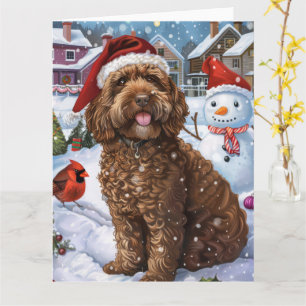 Cockapoo Winter Wunderland Weihnachtsfreuden Karte