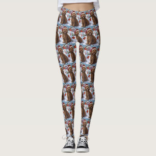 Cockapoo Winter Wunderland Weihnachtsfreuden Leggings