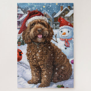 Cockapoo Winter Wunderland Weihnachtsfreuden Puzzle