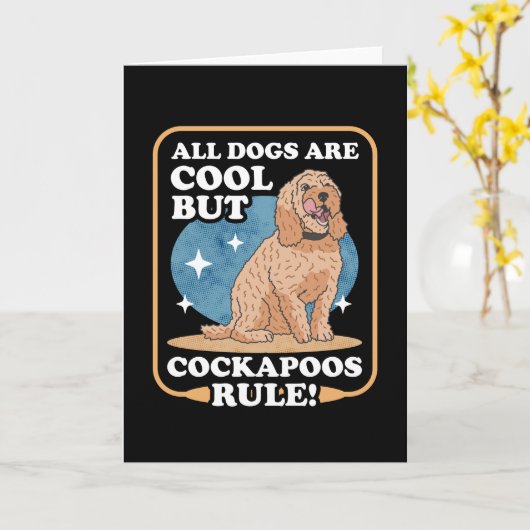 Cockapoos Regel Hunde Eigentümer Spoodle Cockerpoo Karte (Gelbe Blume)