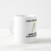 Cockatiel-Besitzer gibt Bird Cockatiel Parrot Love Kaffeetasse (Vorderseite Links)