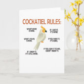 Cockatiel-Besitzer gibt Bird Cockatiel Parrot Love Karte (Gelbe Blume)