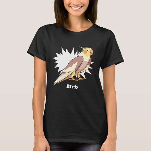 Cockatiel Birb Meme Yellow Cute Bird for Parrot Ow T-Shirt (Vorderseite)