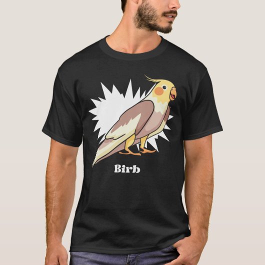 Cockatiel Birb Meme Yellow Niedlich Bird for Parro T-Shirt (Vorderseite)