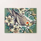 Cockatiel Bird Illustration Puzzle (Horizontal)