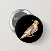 Cockatiel Bird Parrot Button (Vorne & Hinten)