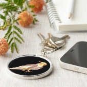 Cockatiel Bird Parrot Schlüsselanhänger (Seite)