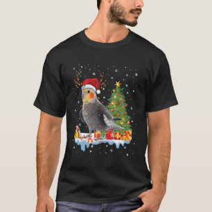 Cockatiel Bird Weihnachtsbaum Lichter Sonne X T-Shirt