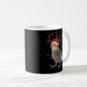 Cockatiel Bird Weihnachtsmann Weihnachtsweih Kaffeetasse (VorderseiteRechts)