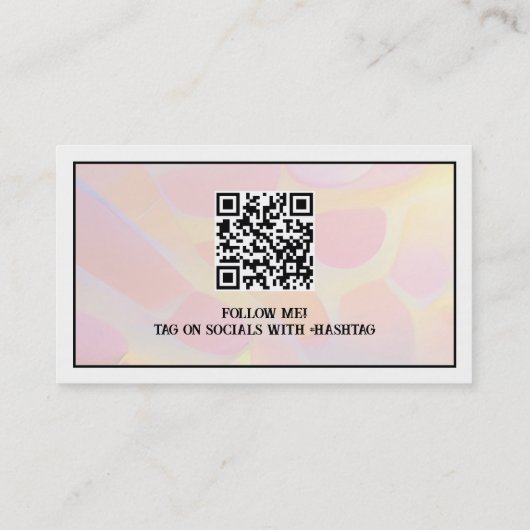 Cockatiel Bird Züchter Parrot Toy Social Media QR Visitenkarte (Rückseite)