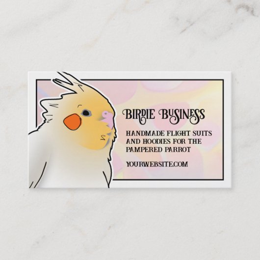 Cockatiel Bird Züchter Parrot Toy Social Media QR Visitenkarte (Vorderseite)
